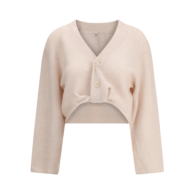 R13 Twisted Front Cardigan 'Oatmeal'