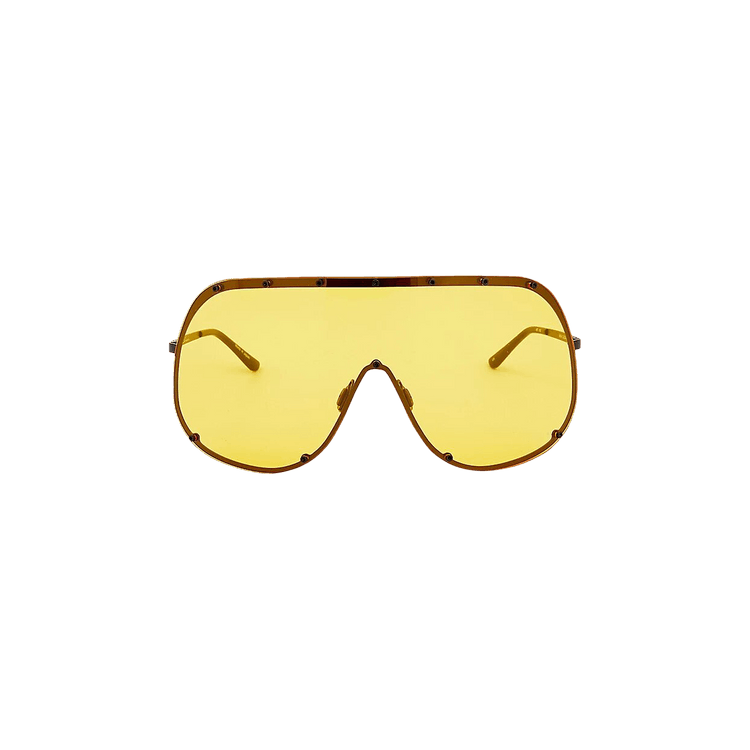 Rick Owens Shield Sunglasses 'Black/Yellow'