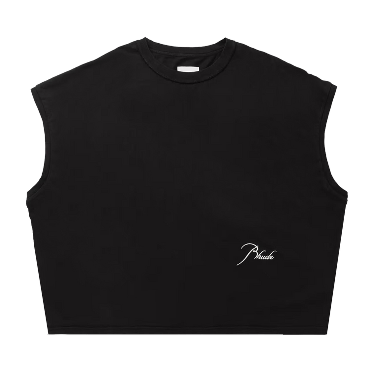 Rhude Classique Cutoff Sleeve Top 'Black'