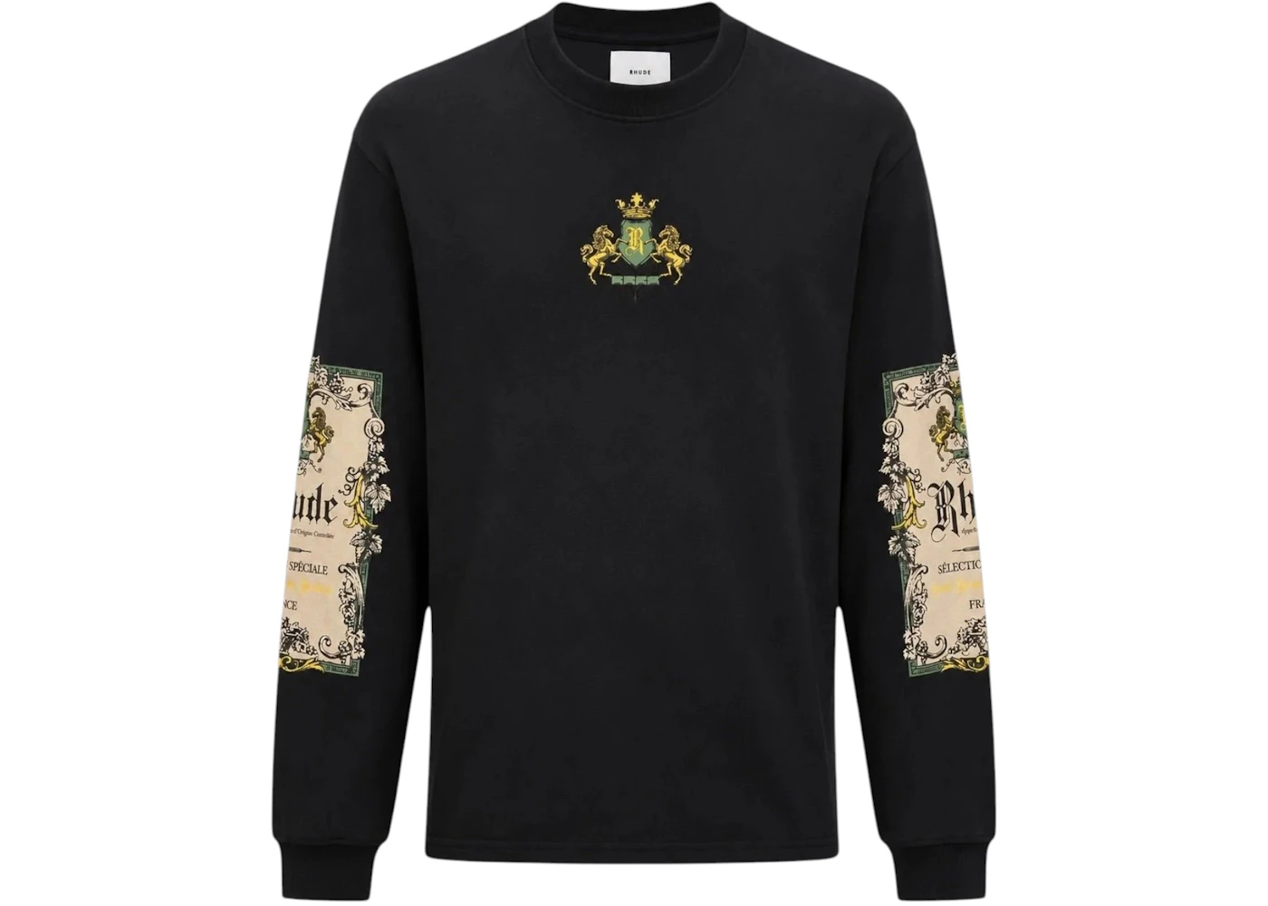Rhude Bordeaux Reserve L/S T-shirt Vintage Black