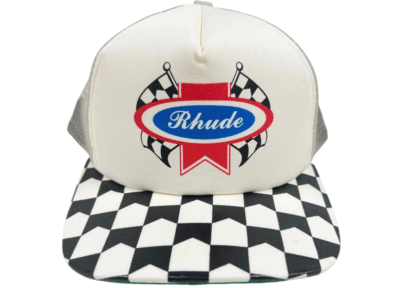 Rhude Chevron Rally Trucker Hat Off White