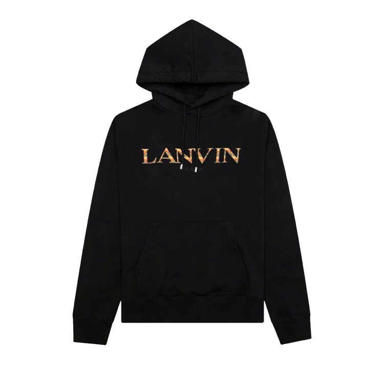 Lanvin Fleece Eusebio Hoodie 'Black/Orange'