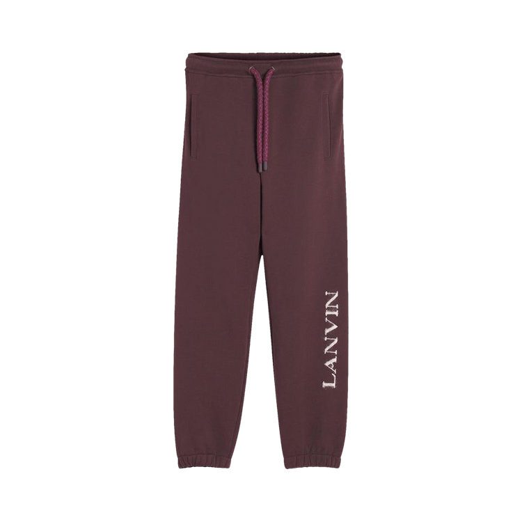 Lanvin Tubular Curb Mohair Logo Jog Pants 'Burgundy'