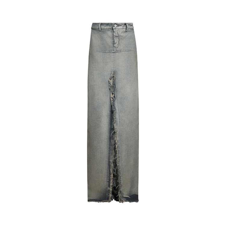 Rick Owens Denim Sliced Skirt 'Dirty Hustler'
