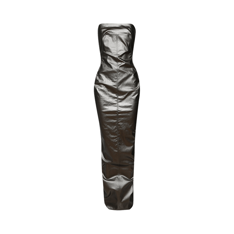 Rick Owens Strapless Bustier Gown 'Gun Metal'