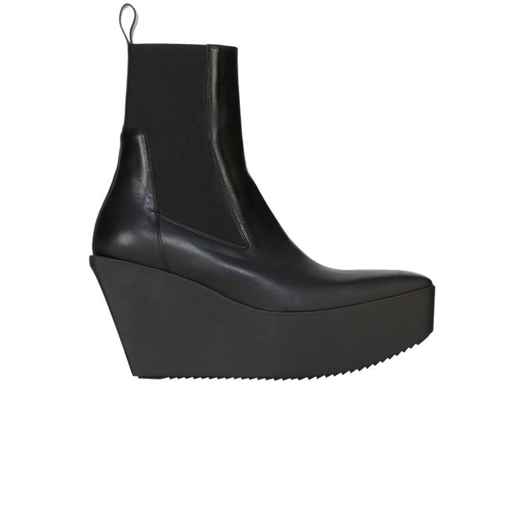 Rick Owens Wmns Porterville Beatle Silver Platform Boot 'Black'