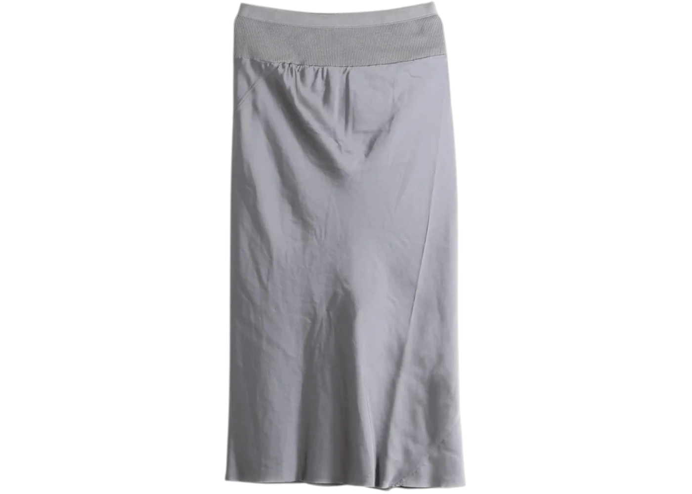 Rick Owens Women's Knee Bias Skirt Steel