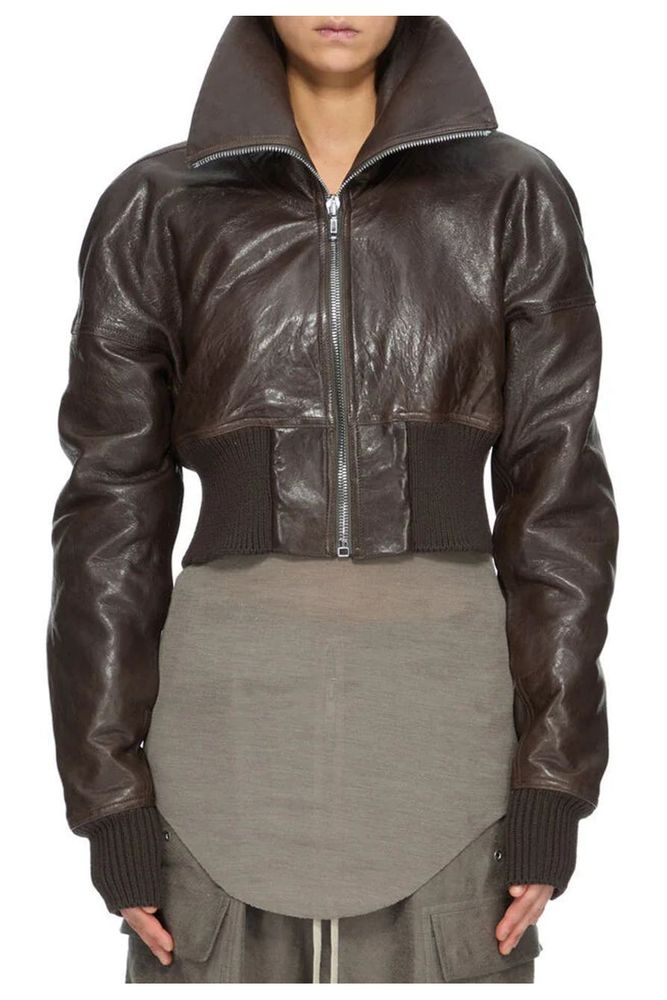 Rick Owens Zip-Up Cropped Jacket