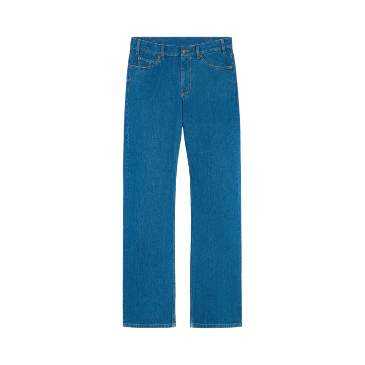 CELINE Flared Jeans 'Western Blue Light Stone Wash'