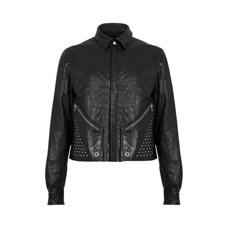 Rick Owens Tour Alice Leather Shirt 'Black'