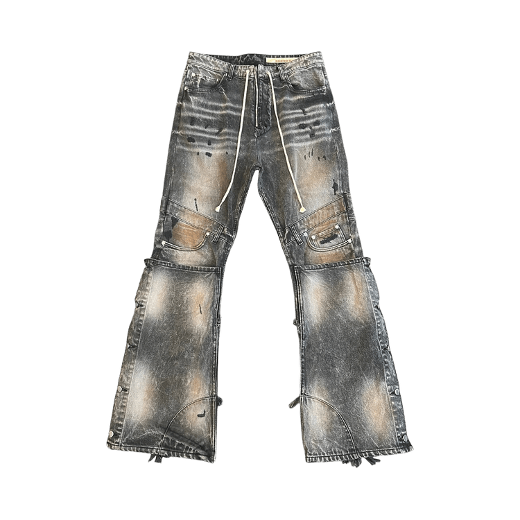 Secnd Slf Reconstructed Texas Flare Denim 'Black'