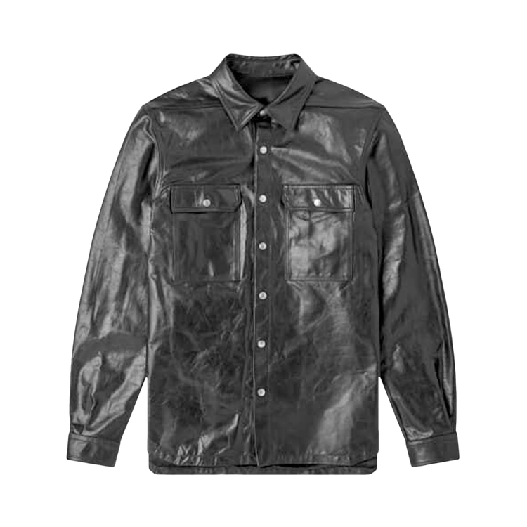 Rick Owens Leather Outershirt 'Black'