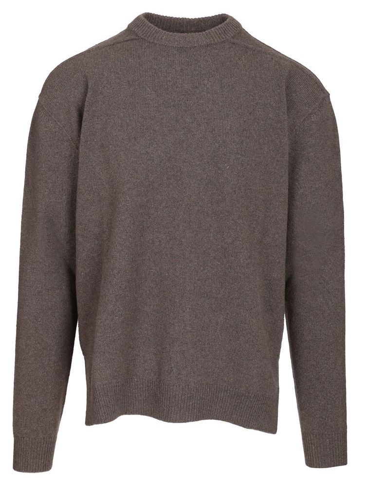 Rick Owens Ribbed Crew Neck Knitted Sweater