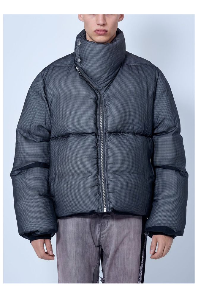 Rick Owens Turtle Funnel-Neck Zipped Padded Jacket