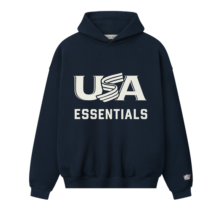 Fear of God Essentials USA Sport Hoodie 'Dark Sapphire'