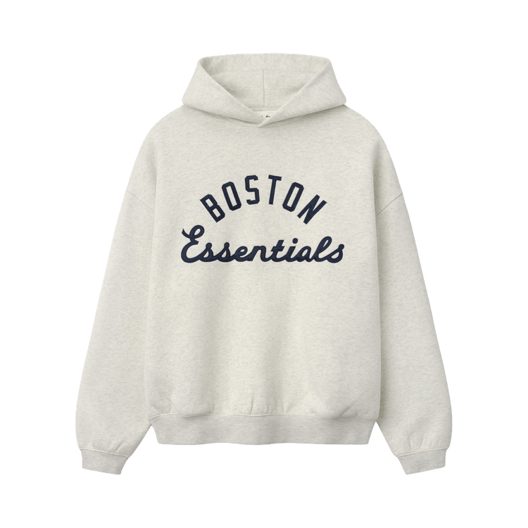 Fear of God Essentials Red Sox Sport Hoodie 'Oatmeal Heather/ Light Heather Rib'