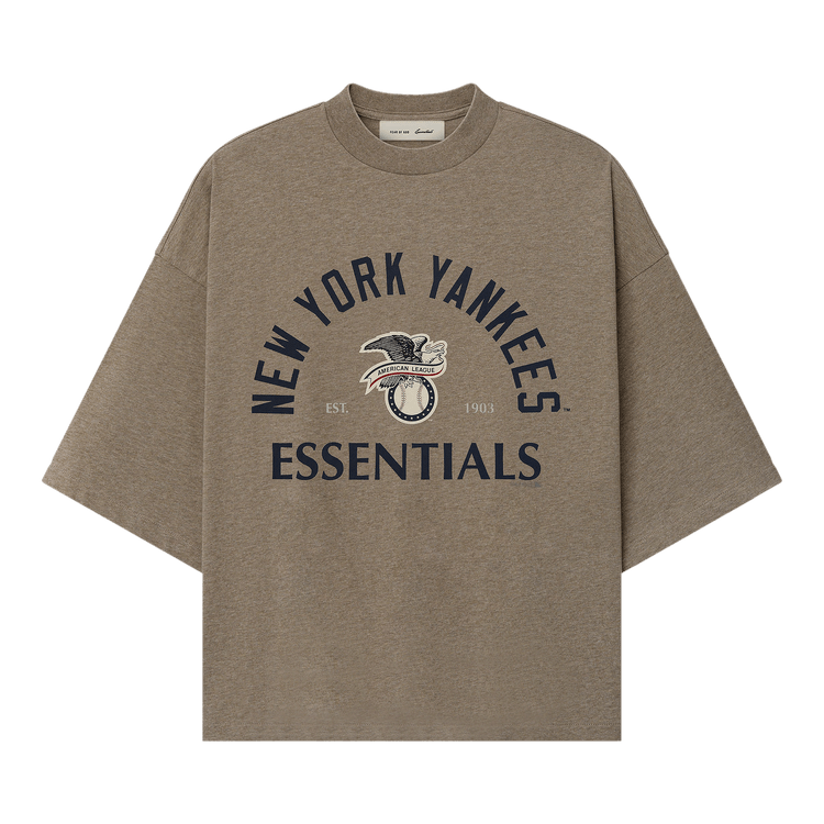 Fear of God Essentials Yankees American League Merch Tee 'Homestead Heather'