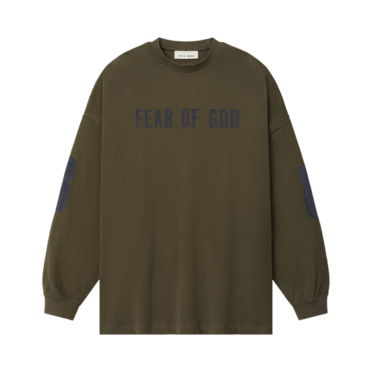 Fear of God Essentials Sport Mesh Merch Long Sleeve Tee 'Moss'