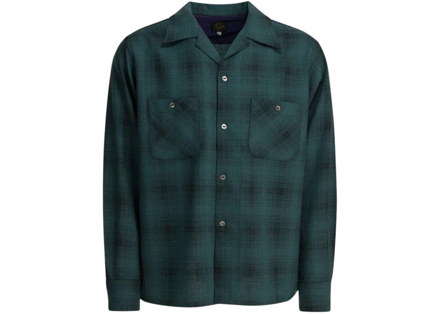 Needles Checked Wool One-Up Shirt Green
