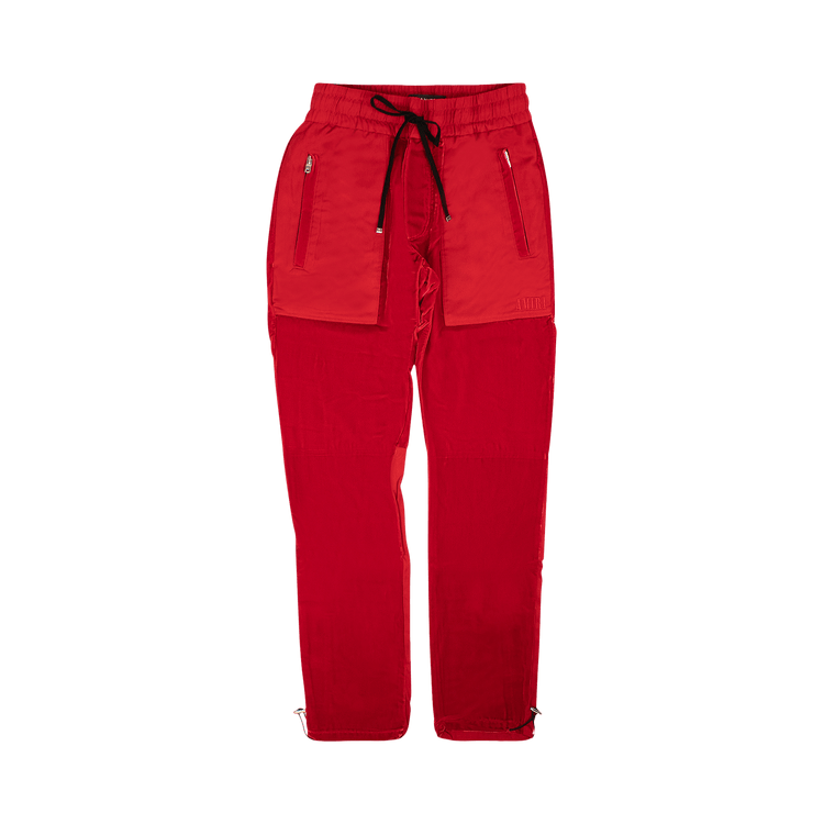 Amiri Velvet Commando Patch Pants 'Red'