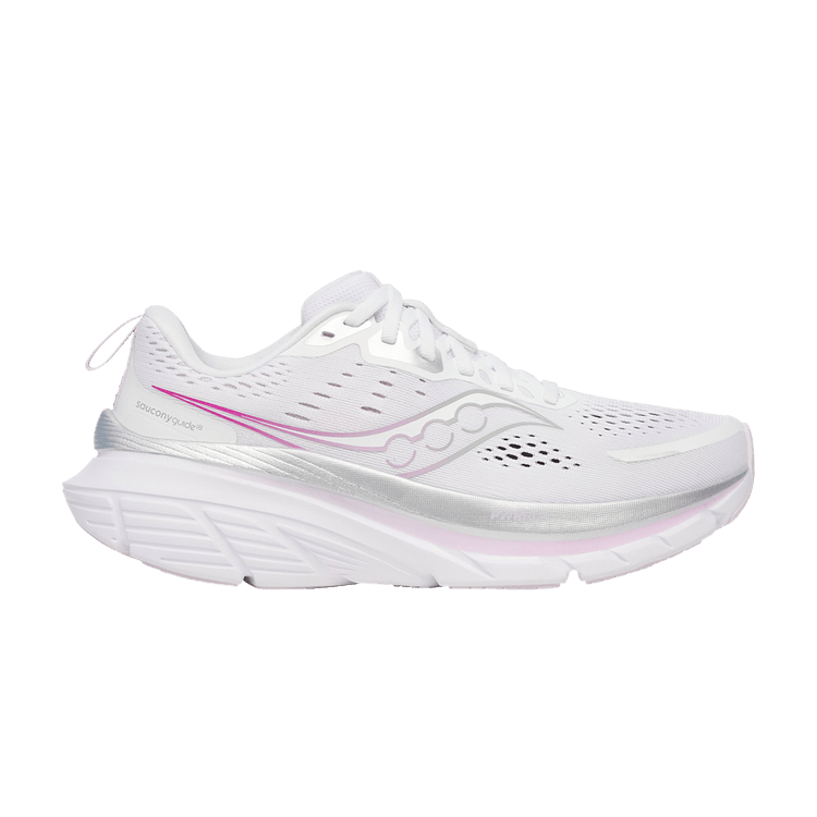Saucony Wmns Guide 18 'White Fuchsia'