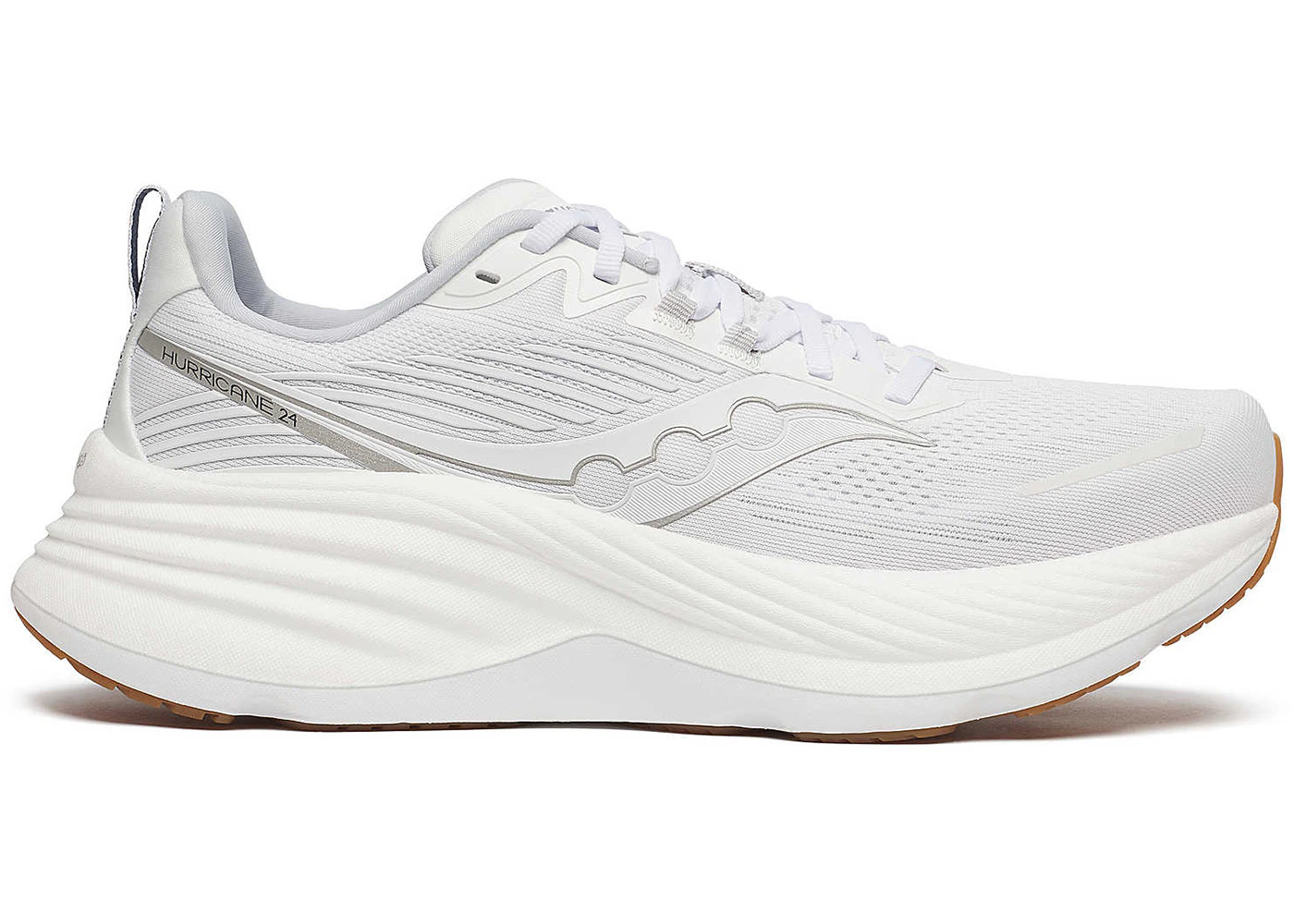 Saucony Hurricane 24 White Silver Gum