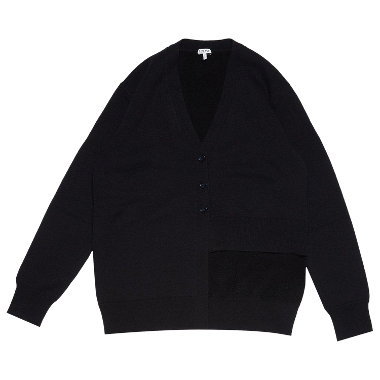 Loewe Asymmetric Cardigan 'Dark Navy'