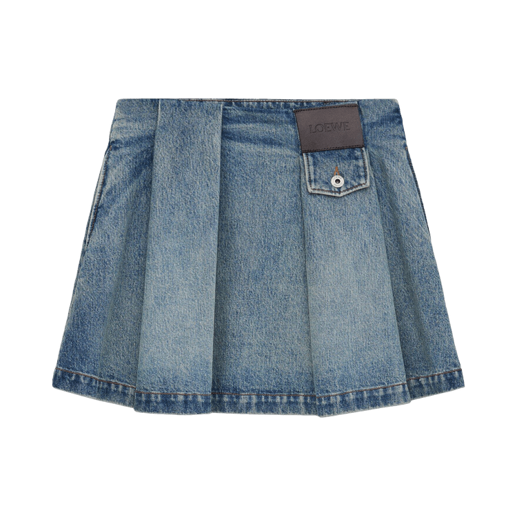 Loewe Mini Skirt 'Washed Denim'