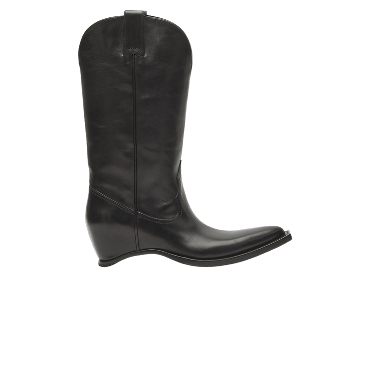 Wmns Maison Margiela Heel-less Western Leather Boot 'Black'