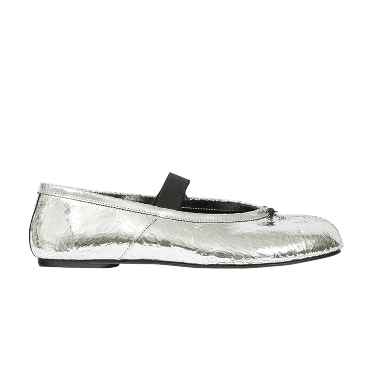 Maison Margiela Wmns Tabi Ballerina Flat Elastic Band 'Silver'
