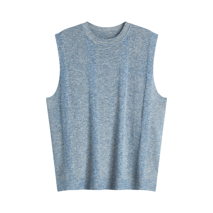 Maison Margiela Chiné Knit Tank Top 'Petrol'