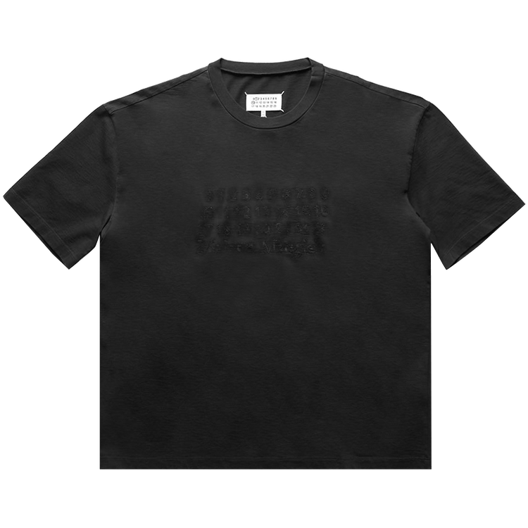 Maison Margiela Logo Embroidered T-Shirt 'Washed Black'
