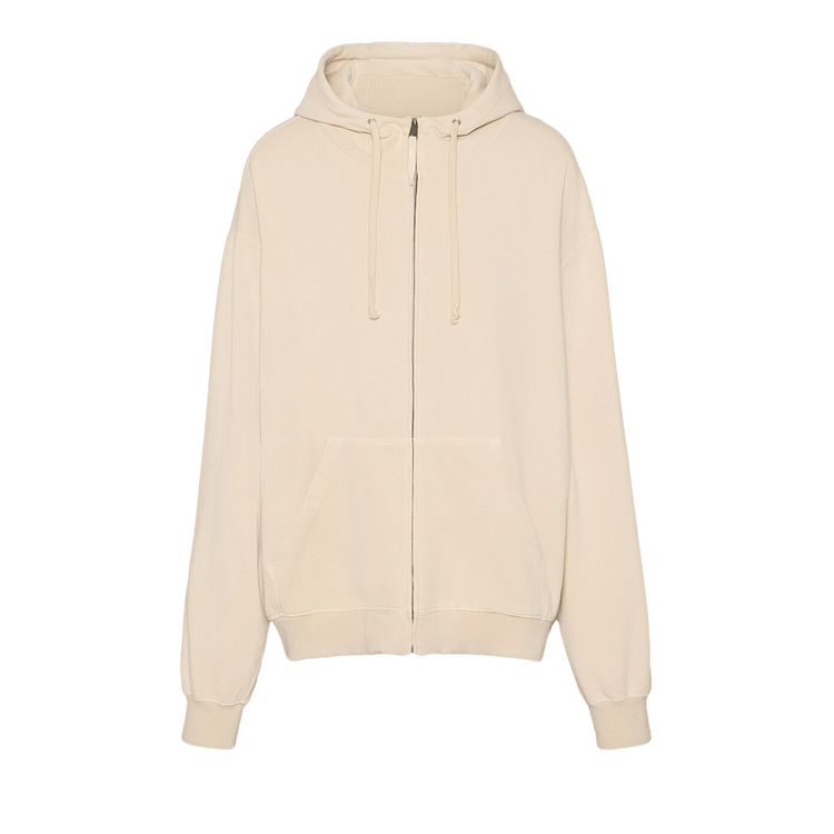 Maison Margiela Zipped Drawstring Hoodie 'Ecru'