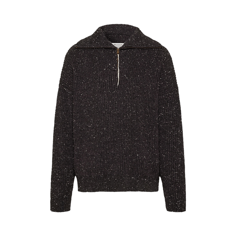 Maison Margiela Half Zip Sweater 'Charcoal'