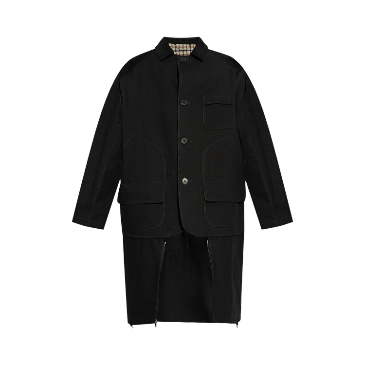 Maison Margiela Contrast Fabric Coat 'Black'