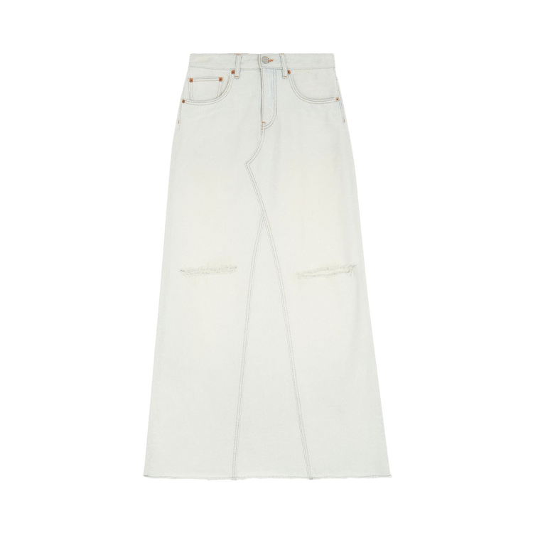 MM6 Maison Margiela Long Denim Skirt 'Light Blue'