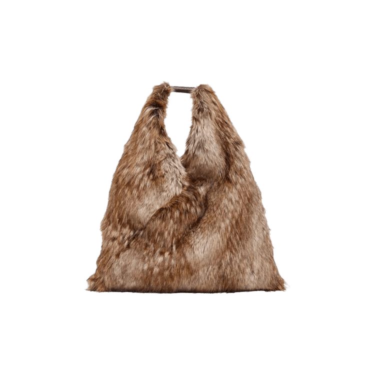 MM6 Maison Margiela Faux Fur Classic Japanese Handbag 'Brown'