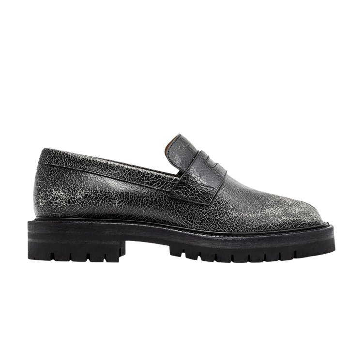 Maison Margiela Cracked Leather Tabi County Loafer 'Black'