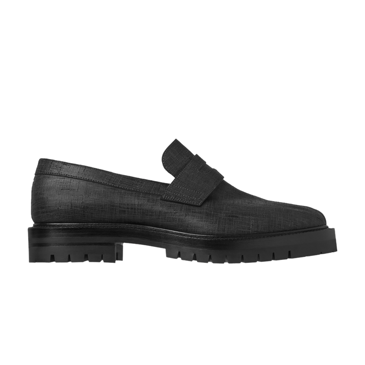 Maison Margiela Tabi County Loafer 'Black Scratched Waxy Leather'
