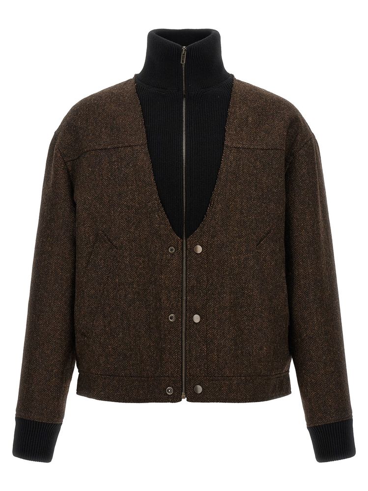 Maison Margiela Herringbone Zip Jacket
