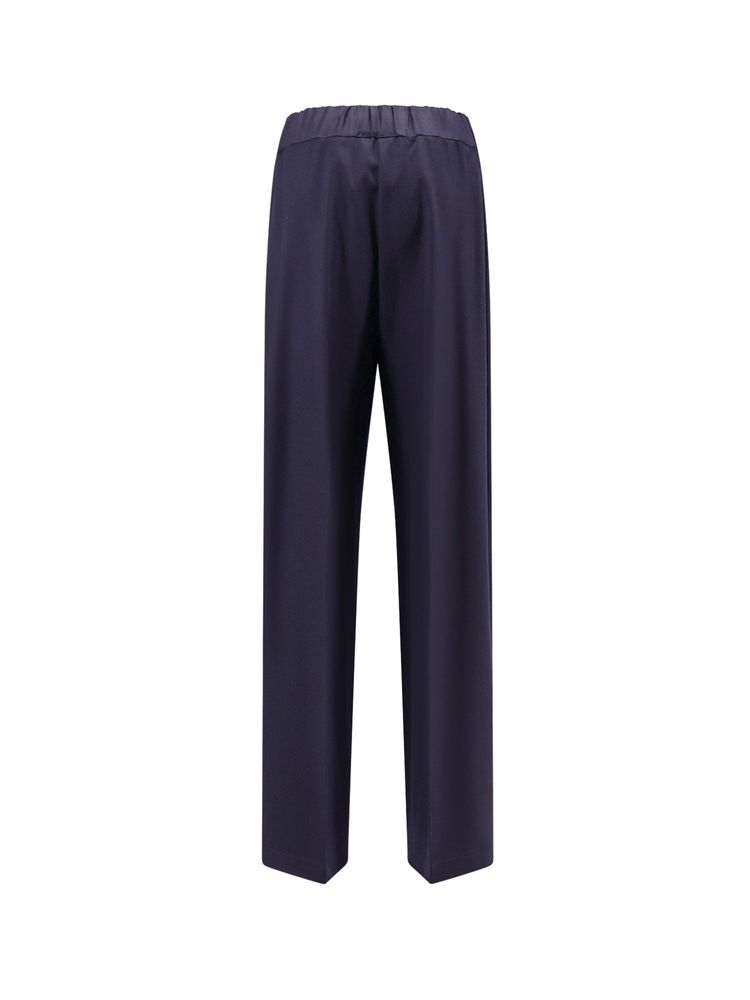 Semicouture Elastic Waist Wide-Leg Pants