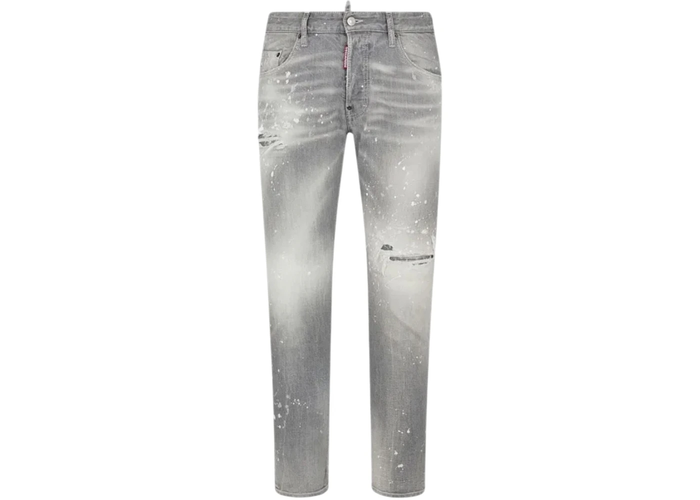 Dsquared2 Skater Jean Paint Splatter Light Wash Jeans Grey