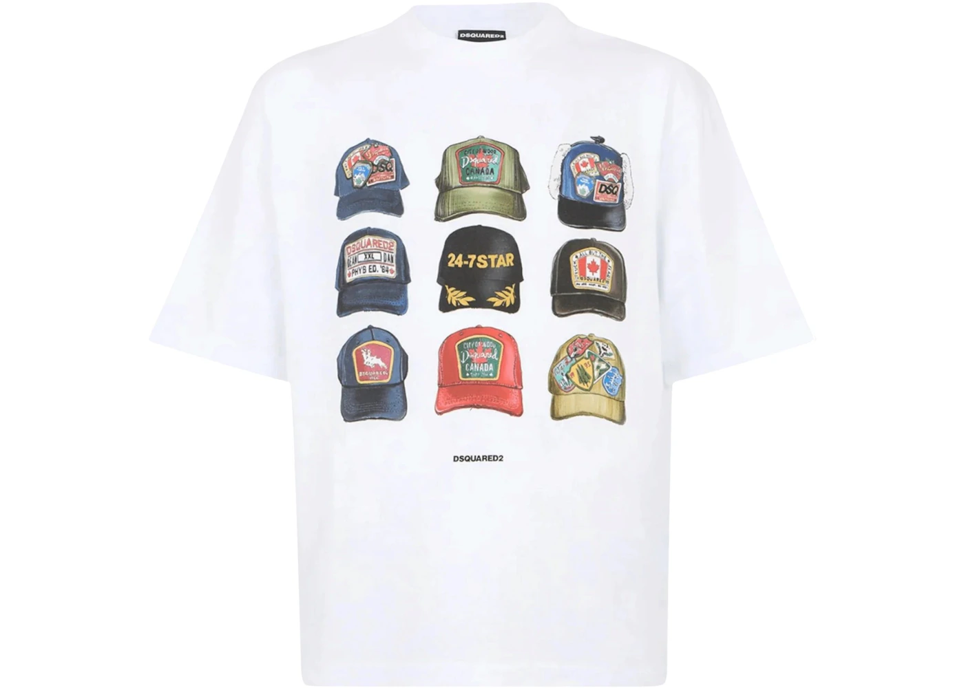 Dsquared2 S78GD0112 Iconique Loose Fit Tee White