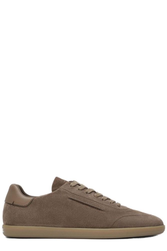 Zegna Round Toe Low-Top Sneakers