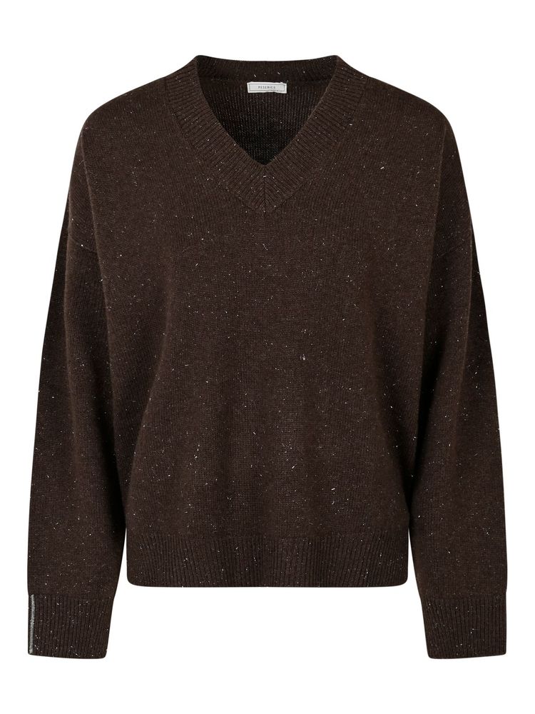 Peserico Speckled V-Neck Knitted Sweater