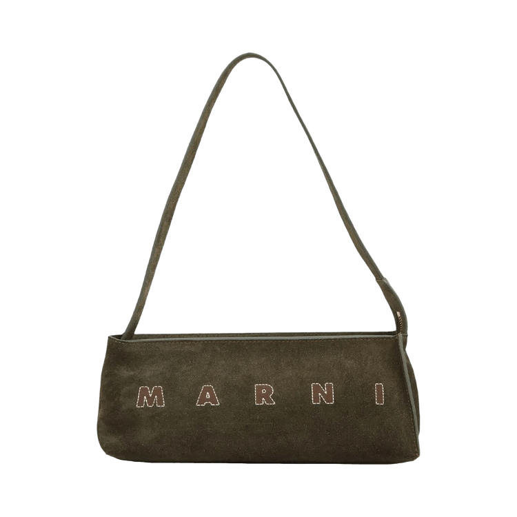 Marni Museo Hobo Pochette Coated Bag 'Olive'