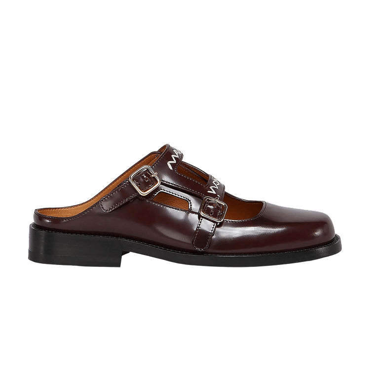 Marni Wmns Double Buckle Sabot Loafer 'Brown'