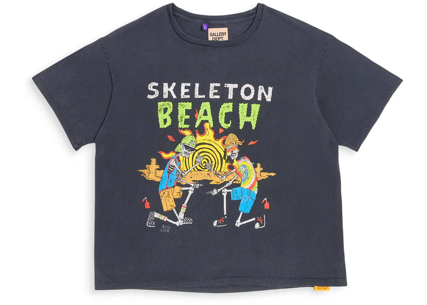 Gallery Dept. Skeleton Beach T-shirt Vintage Black