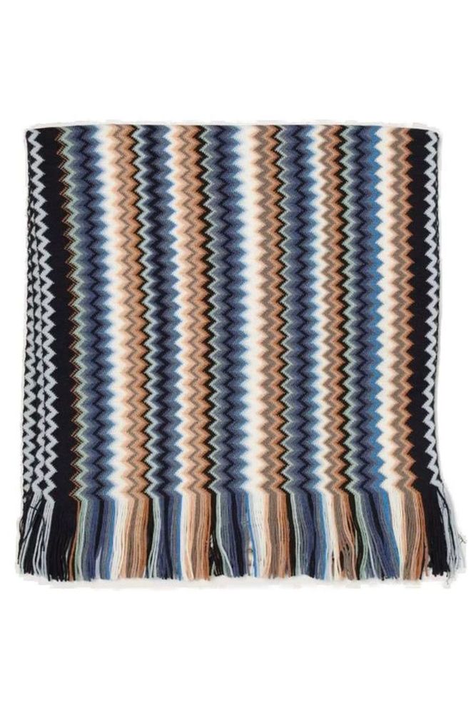 Missoni Zig Zag Motif Fringed Scarf