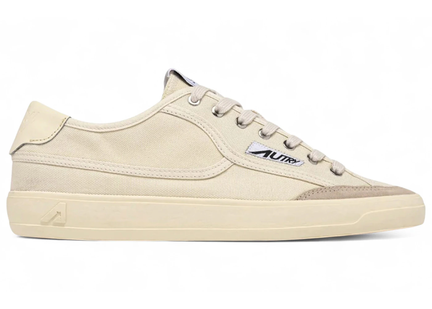 Autry Windscape Low Cream Canvas Suede